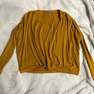 Yellow long sleeve top